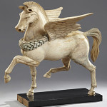 Large polychrome-painted, carved wood figure of Pegasus, sold for $2,488.50. Image courtesy of LiveAuctioneers.com Archive and Crescent City Auction Gallery.