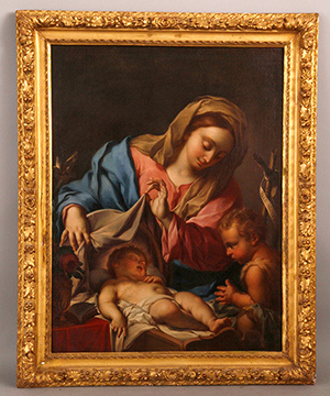 Circle of Trevisani, ‘Madonna with Child and St. John the Baptist,’ oil on canvas. Kaminski image.
