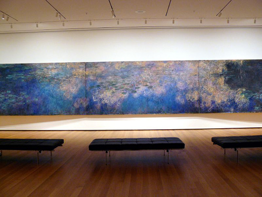 Water Lilies (or Nymphéas) is a series of approximately 250 oil paintings by French Impressionist Claude Monet (1840–1926). The paintings depict Monet's flower garden at Giverny and were the main focus of Monet's artistic production during the last 30 years of his life. Pictured here, Monet's 'Reflections of Clouds on the Water-Lily Pond,' circa 1920, is from the Water Lilies series and is in the collection of the Museum of Modern Art in New York City. This artwork has no connection to the Marcos case and is used for illustrative purposes only. Mrs. Simon Guggenheim Fund. Copyright 2008 Artists Rights Society (ARS), New York / ADAGP, Paris. Photo by Trish Mayo, licensed under the Creative Commons Attribution 2.5 Generic license.