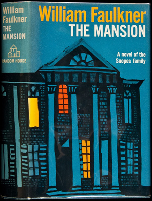 Pictorial dust jacket from William Faulkner's 1959 novel 'The Mansion.' Image courtesy of LiveAuctioneers.com Archive and PBA Galleries.