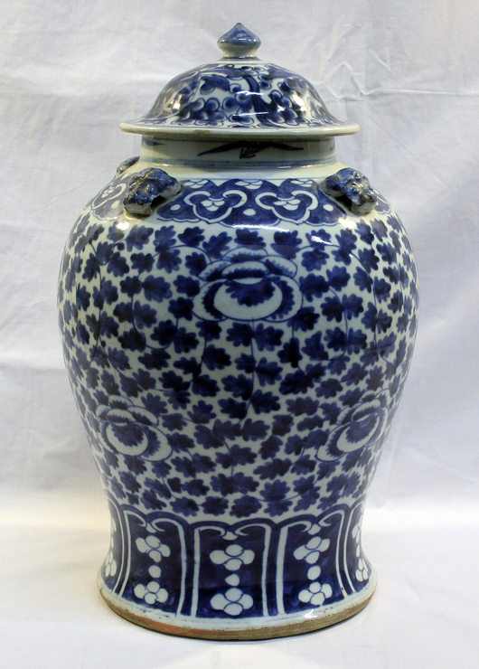 An example of the many 18th and 19th century vases, dishes, bowl and jars. Unique Auctions image.