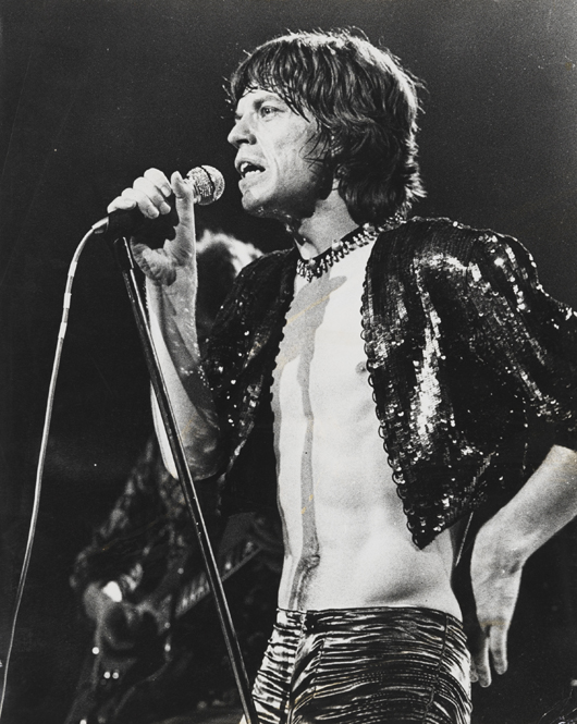 'Mick Jagger' by Bob Carlos Clarke © Estate of Bob Carlos Clarke.