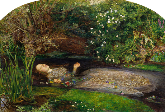 John Everett Millais' 'Ophelia.' Image courtesy of Wikimedia Commons.