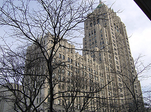 A likely contender in the poll of Detroit's most celebrated buildings is the 1928 Fisher Building, designed by architect Joseph Nathaniel French of Albert Kahn Associates. Image by Mikerussell at en.wikipedia.