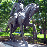 A statue of Gen. 'Mad' Anthony Wayne stands in Freimann Square, downtown Fort Wayne, Ind. This work has been released into the public domain by its author, FTSKfan, at the wikipedia project.