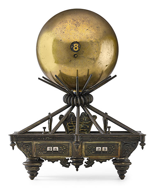 Tiffany & Co. Billiard Clock. Rago Arts and Auction Center image.
