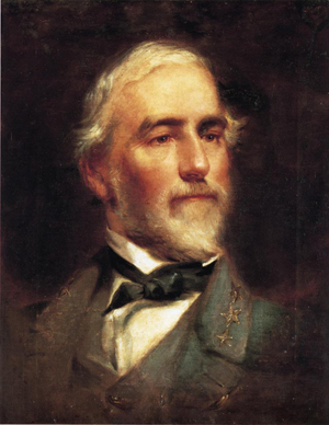 A portrait of Gen. Robert E. Lee painted by Edward Caledon Bruce, oil on canvas, 1865. Courtesy of the Virginia Historical Society, Richmond, Va., Wikimedia Commons.