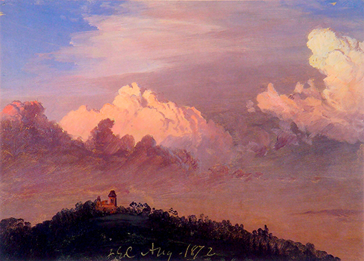 'Clouds over Olana' by Frederic Edwin Church (1826-1900), oil on canvas, 1872.