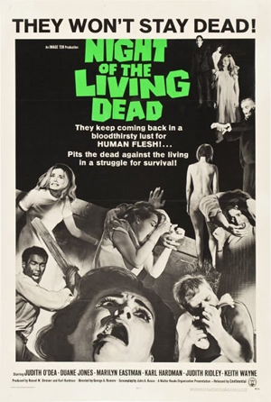 'Night of the Living Dead' (Continental, 1968), one-sheet poster. Image courtesy of LiveAuctioneers.com Archive and Heritage Auctions.