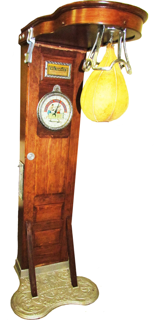 Action-packed Mills Arcade punching bag game from about 90 years ago. Estimate: $8,000-$10,000. Showtime Auction Services image.