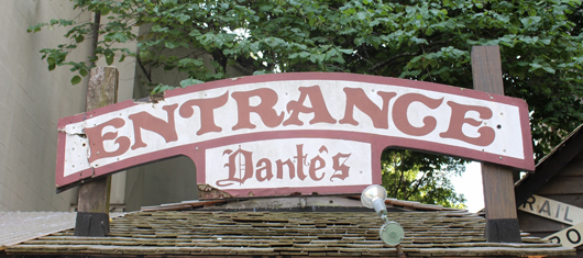 Entrance sign to Dante's Down the Hatch, an Atlanta institution for more than 40 years, 32 of them in Buckhead. Ahlers & Ogletree Inc. image.