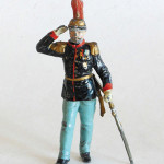 Circa-1890 Heyde nodding US Artillery officer in 100mm scale, made exclusively for the American market, $2,520. Old Toy Soldier Auctions image.