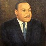 An oil on canvas portrait of Martin Luther King Jr., 1966. Image courtesy of LiveAuctiouneers.com Archive and O.P.M. Auctions Ltd.