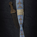 Crow Foot's blackfeet dag knife with beaded hide sheath from the collection of Marvin L. Lince, Oregon. Estimate: $40,000-$60,000. Cowan’s Auctions Inc. image.
