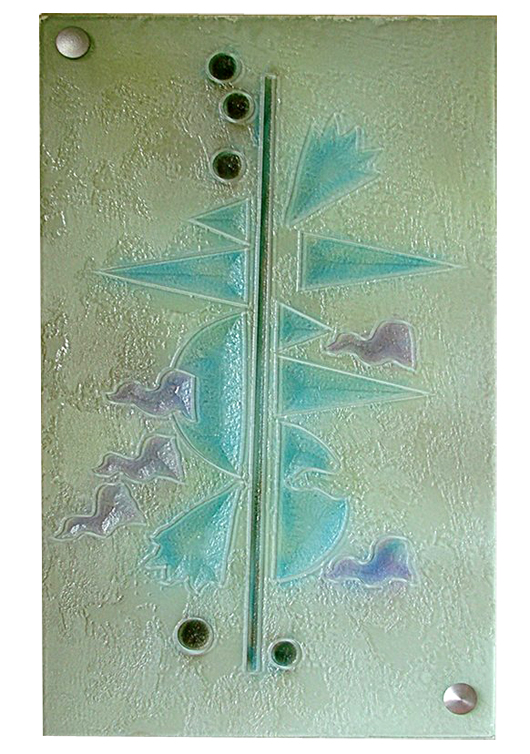 Studio Davico, wall light panel and decorated acid engraved glass panel, 26.7 inches x 15.7 inches. Made for the Alchimismi exhibition, Salone del Mobile 2012, Frigoriferi Milanesi. Estimates: €3,000-€3,500. Nova Ars image.