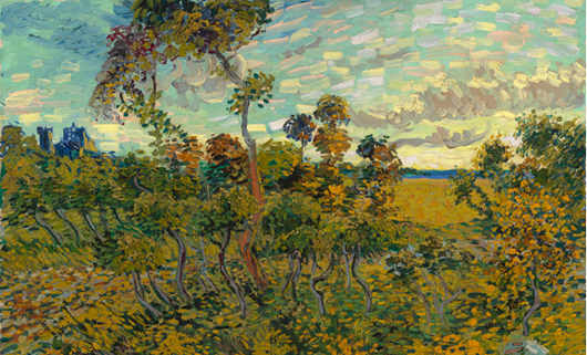 Vincent van Gogh (Dutch, 1853-1890), 'Sunset at Montmajour,' 1888, from the collection of the Van Gogh Museum, Amsterdam. Image courtesy of the Museum.