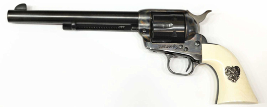 YO Ranch commemorative Colt single-action Army Revolver. Austin Auction Gallery image.