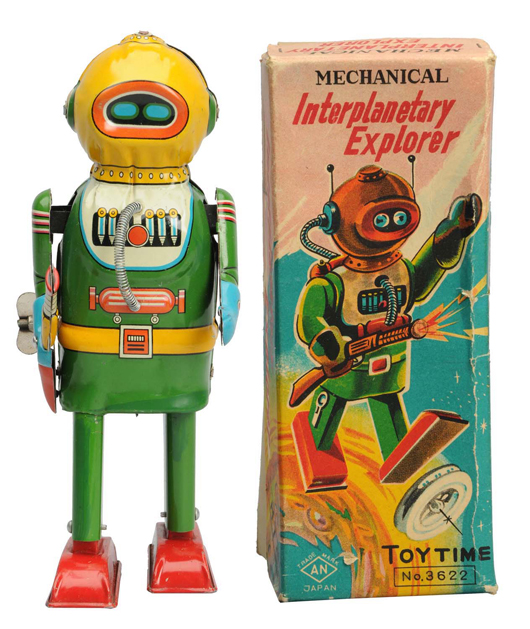 Interplanetary Explorer Robot with original box, made by Naito Shoten, $22,800. Morphy Auctions image.