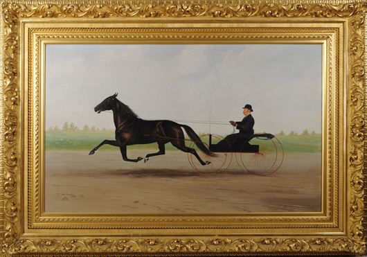William Van Zandt equestrian painting. Woodbury Auction image.