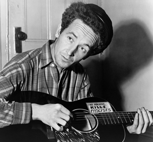 Singer-songwriter Woodie Guthrie (1912-1967). Image Al Aumuller 'New York World-Telegram and the Sun,' courtesy of Wikimedia Commons.