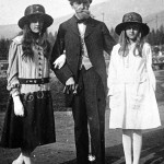 Huguette Clark (right) circa 1917 in Butte, Mont., with her sister Andrée (left) and her father William A. Clark. Image courtesy of Wikimedia Commons.