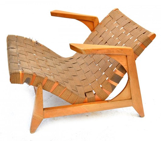 Lot 345 – Ralph Rapson for Knoll armchair. Roland Auction image.