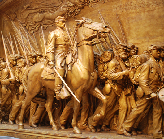Memorial to Robert Gould Shaw and the Massachusetts 54th Regiment. Augustus Saint-Gaudens (1848-1907), plaster original at the National Gallery of Art. Image by Jarek Tuszynski.This file is licensed under the Creative Commons Attribution-Share Alike 3.0 Unported license.