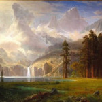 Bierstadt's 'Mount Whitney,' oil on canvas, 1877, 68.875 in × 116.625 inches. Image courtesy of Wikimedia Commons.