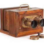 Early cameras, like this stereo wet plate camera, will be displayed at the International Photography Hall of Fame and Museum. Image courtesy LiveAuctioneers.com Archive and Auction Team Breker.