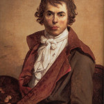 Self-portrait by Jacques-Louis David (1794), whose signature is on the portrait of Napoleon Bonaparte. Image courtesy of Wikimedia Commons.