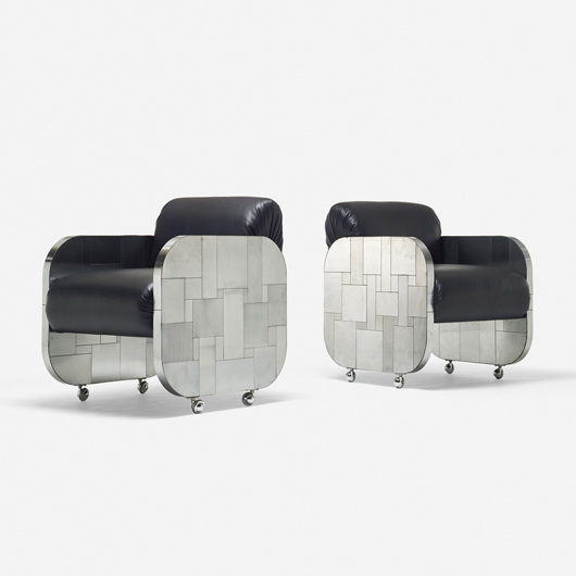 Paul Evans, Cityscape armchairs, pair. Estimate: $10,000-$15,000. Wright image.