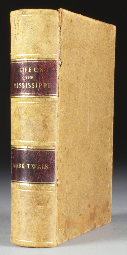 Mark Twain 'Life on the Mississippi' first edition, 1883. Midwest Auction Galleries image.