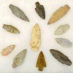 Grouping of Adena Indian arrowheads, ex David Rowland collection. Image courtesy of LiveAuctioneers archive and Austin Auction Gallery.