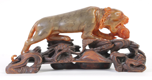 Chinese carved rhinoceros horn: $10,000. Kamelot Auction House image.