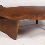 George Nakashima free-edge walnut coffee table that topped $13,000. Kamelot Auction House image.