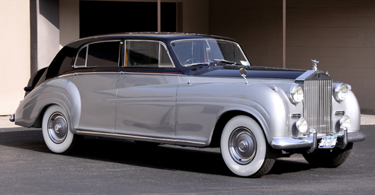 1954 Rolls-Royce Silver Wraith James Young Sports Saloon car with just 39,000 miles on the odometer. Price realized: $48,300. Cottone Auctions image.