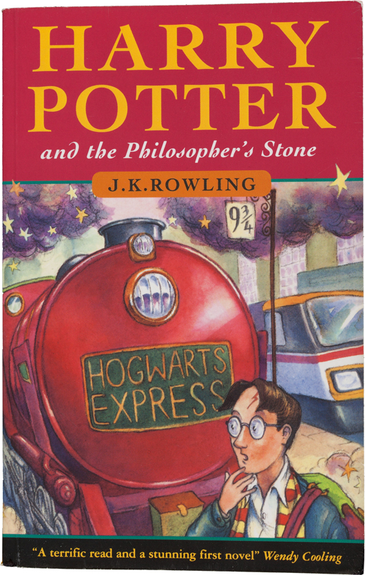 J.K. Rowling. ‘Harry Potter and the Philosopher's Stone,’ London, 1997, first edition, first printing. Estimate: $7,500-plus. Heritage Auctions image.