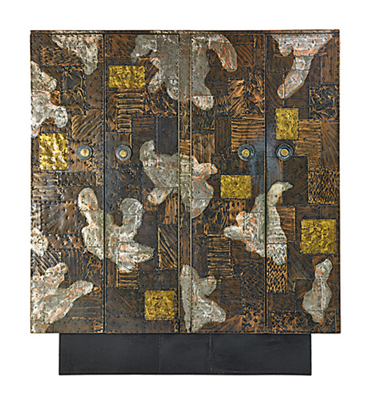 Paul Evans, rare four-door Patchwork cabinet. Estimate $35,000-$45,000. Rago Arts & Auction Center image.