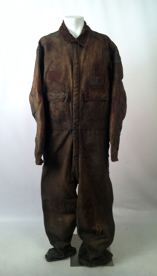 From Rob Zombie's 2007 remake of ‘Halloween,’ these are monster Michael Myers' (Tyler Mane) hero screen-worn iconic coveralls. Premiere Props image.