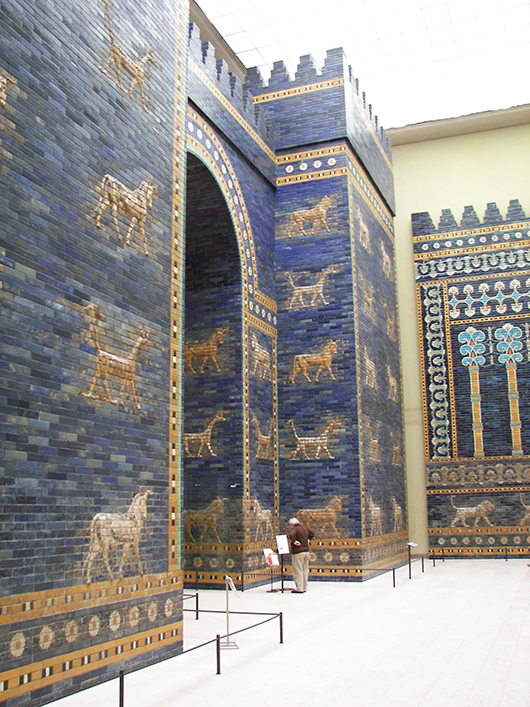 Ishtar temple gate at the Vorderasiatisches Museum in Berlin. This file is licensed under Creative Commons ShareAlike 1.0 License.