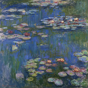 Unrelated to the court case, this is one of many works from Claude Monet's (French, 1840-1926) series of paintings featuring water lilies. This painting, executed in 1916, is in the collection of the National Museum of Western Art in Tokyo. This work is in the public domain in the United States because it was published (or registered with the US Copyright Office) before Jan. 1, 1923.