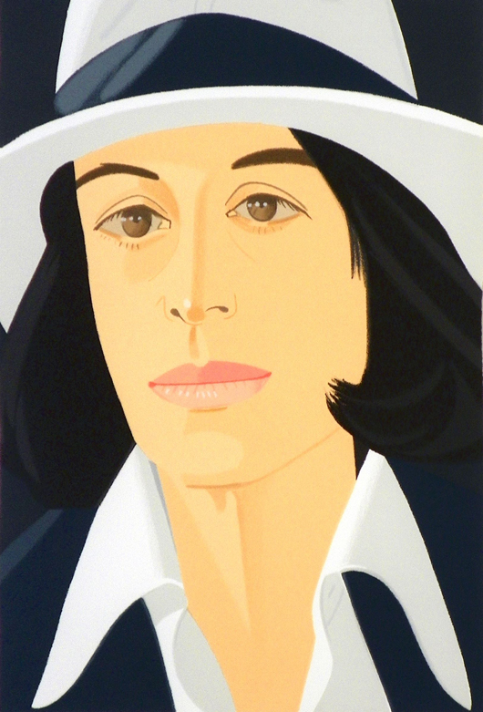 Alex Katz (American, b. 1927-), ‘White Hat,’ screenprint, 35¼ in x 25¾ in. Est. $3,000-$3,500. Palm Beach Modern Auctions image.