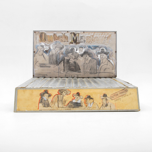 Larry Rivers (American, 1923-2002), ‘Dutch Masters,’ cigar box mixed-media sculpture, dated 1968. Est. $4,000-$6,000. Palm Beach Modern Auctions image.