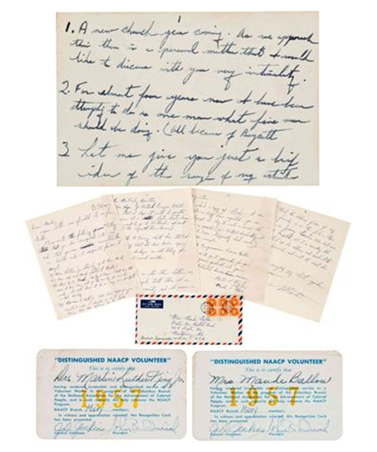 A selection of items from the Martin Luther King Jr archive. Image courtesy of Heritage Auctions
