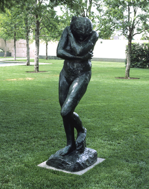 Francois-Auguste-Rene Rodin (French, 1840-1917), 'Eve,' in situ at the Nasher Sculpture Center, Dallas. Image courtesy of Nasher Sculpture Center.