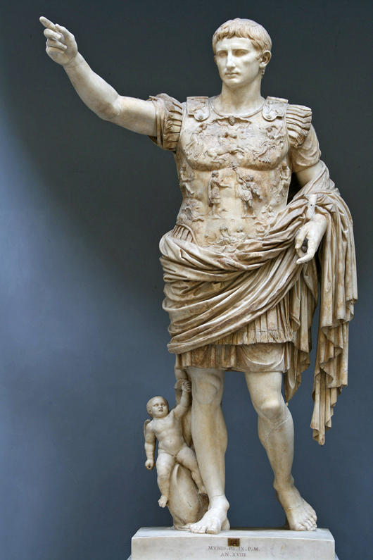 The statue known as the Augustus of Prima Porta, first century. Till Niermann image. This file is licensed under the Creative Commons Attribution-Share Alike 3.0 Unported license.