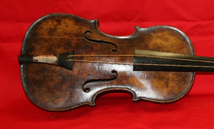 The long-lost circa-1880 violin of 'Titanic' bandmaster Wallace Hartley, which was auctioned by Henry Aldridge & Son for more than $1.6 million. Image courtesy of Henry Aldridge & Son.