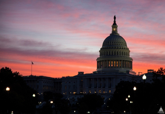 The US Capitol in Washington, DC, as seen at sunset. U.S. Capitol image.