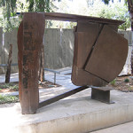 Sir Anthony Caro (English, 1924-2013), 'Black Cover Flat,' 1974, steel, in the collection of the Tel Aviv Museum of Art, Israel. Photo by talmoryair, licensed under the Creative Commons Attribution-Share Alike 2.5 Generic license.