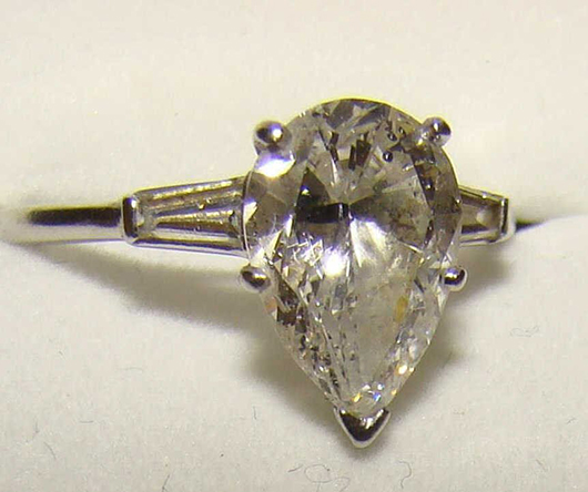 Ladies’ 2-carat platinum diamond ring. Estimate: $2,200-$2,700. T A C Estate Auctions Inc. image.